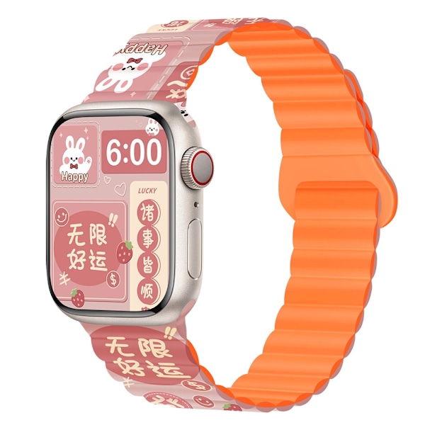 Kellon ranneke Apple Watch iWatch 38/40/41MM Universal Lucky Rabbit -kelloon