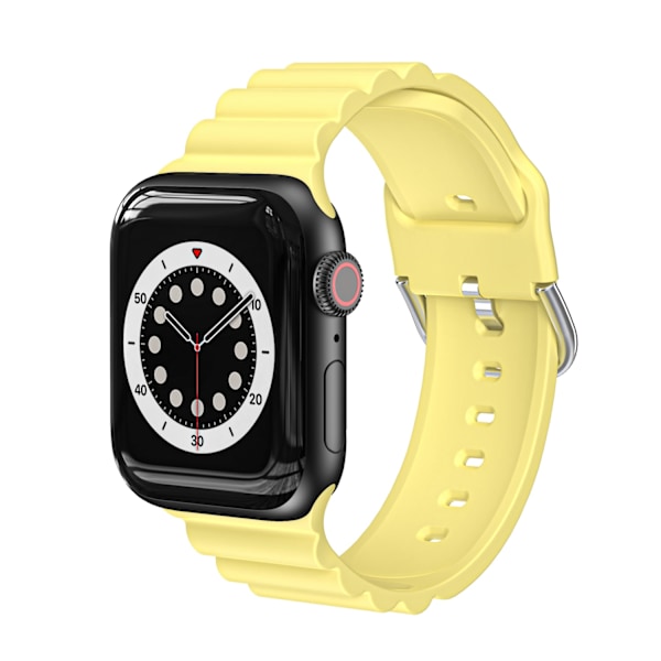 Kellon ranneke Apple Watch iWatch 38/40/41/42MM pienelle kellotaululle, keltainen