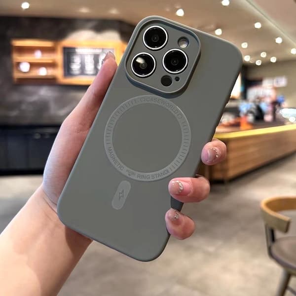 Etui til iPhone 17 Titanium Grå Cloud Sense Magnetisk Flydende Silikone Blød
