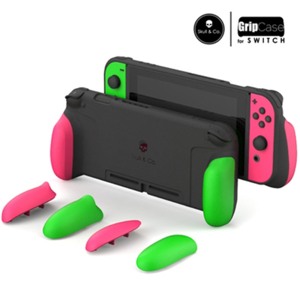 Gripcase for Switch by Nintendo Switch Grip Protective Case Pelitarvikkeet Pink and green