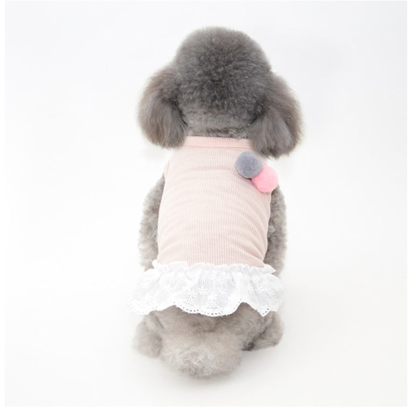 Lemmikkien vaatteet Kevät ja kesä Uudet kissan hame koiranvaatteet Pink L