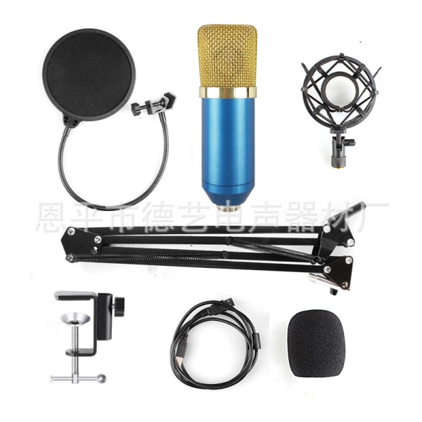 USB Kondensatormikrofon Datormikrofon Bm-800 BM-700USB Mikrofon Karaoke Blue Bottle gold net