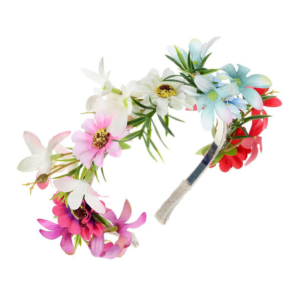 Kvinder Mode Blomster Brude Hoved Rand Bryllup Festival Blomsterguirlande Hårbånd Like the picture 7#