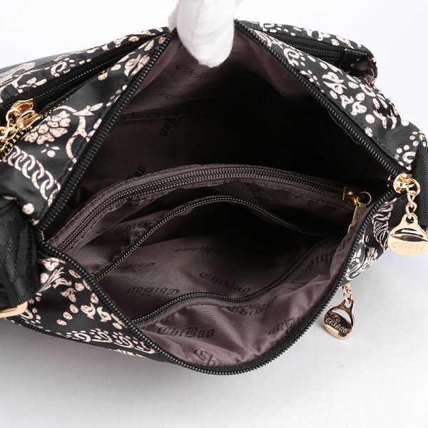 Dame Handbag Etnisk stil trykt mote Trendy oppbevaringsveske Black Panther