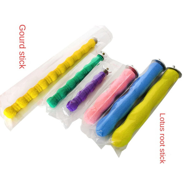 Safe Non-Toxic Bird Toys Bird Grinding Claw Stick Parrot Molar Rod Frosted Stand Bar 26cm Gourd stick yellow