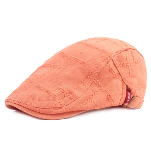 Baret Hat Mænd Kvinder Distressed Baret Vintage Hat Kunstnerisk Ungdom Advance Hatte Internet Berethed Peaked Cap Orange Adjustable