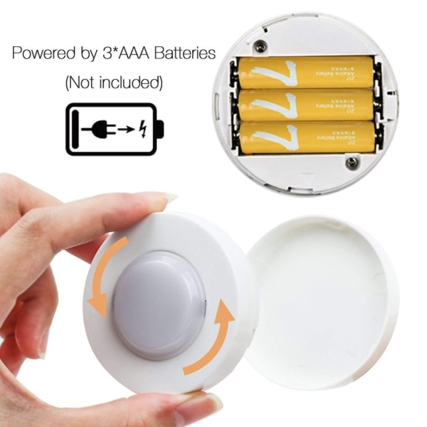 Dimbar Touch Sensor LED Underskåp lampor Varm vit/vit LED Puck Lights Garderob Garderob Kök Nattlampa 7lamp1controller white