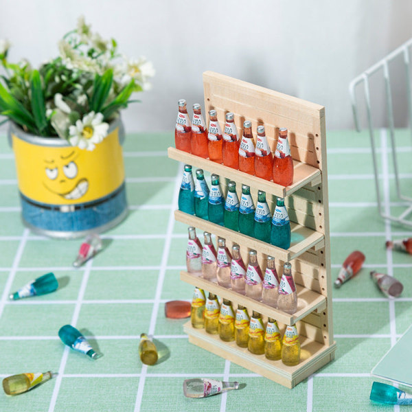 Miniatyrmøbler Leketøy Dukker Hus DIY dekorasjonstilbehør Mini 1:12 Enkel vanlig embryohylle Wood color
