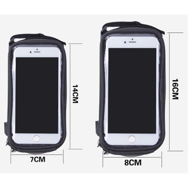 Sykkel terrengsykkel bag foran bjelke Road sykkel ride sete bag Green S: 14X7cm