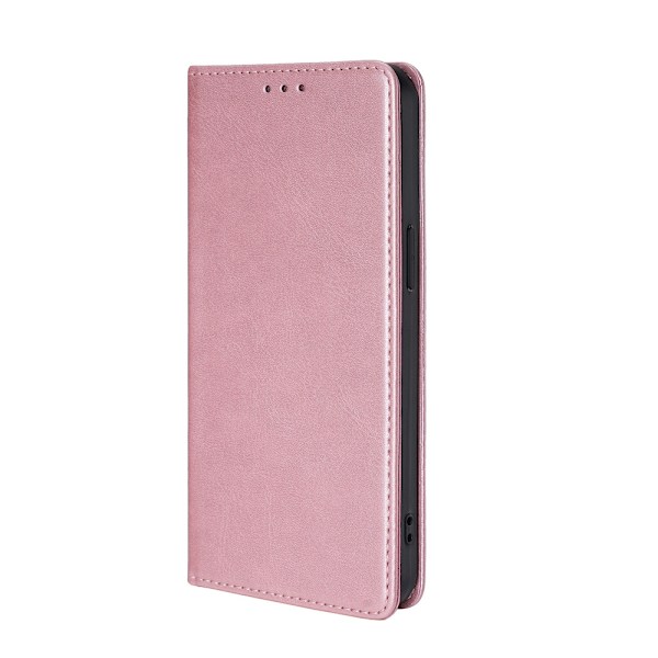 iPhone 14 -kotelo, ruusukulta, pilkullinen, yksinkertainen, suojaava, korttipaikka, nahka