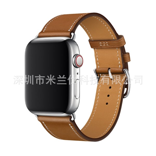 Kellon ranneke Apple Watch iWatch 38/40/41/42mm-S10 1 Single Loop Ruskea