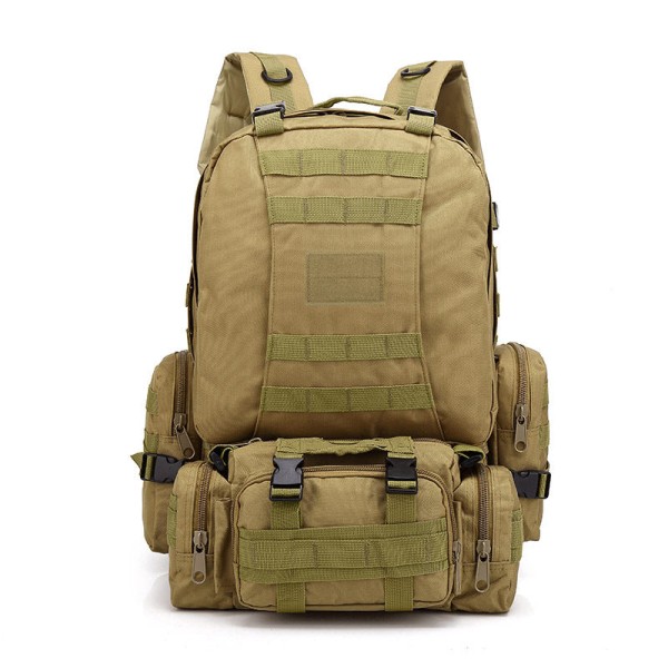 Kvinder pige rygsæk skuldertaske skoletaske Multifunktionel Tactical Hiking Outdoor Camouflage Mix Pack Travel Bag Khaki one size fits all