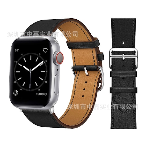 Kellon ranneke Apple Watch iWatch 38/40/41mm musta auto musta viiva