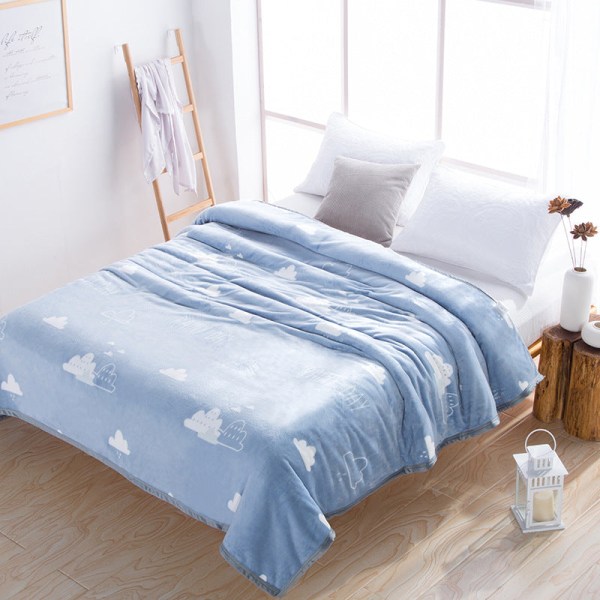 Fleece-peitto Nap-peitto Cover Lämmin sohvanpäällinen Ihoystävällinen samettipeitto Clouds 100*150cm