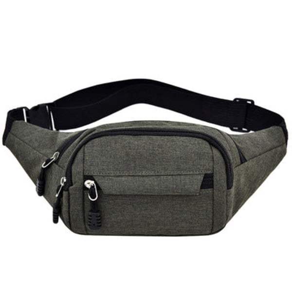 Fanny Pack Juoksuhihna Vyötärölaukku Organizer Urheilu Monitoiminen Vedenpitävä NO.19 Green