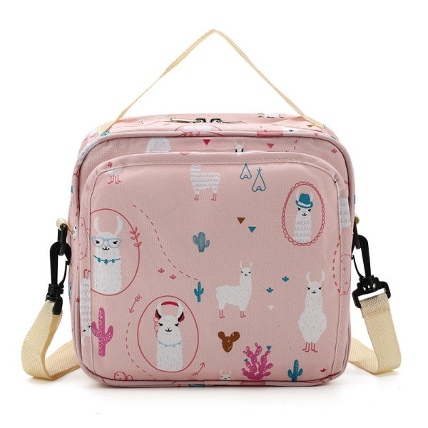Vaippalaukut Mommy Bag Buggy Bag Kannettava yhden olkapäällinen äitilaukku Pink alpaca