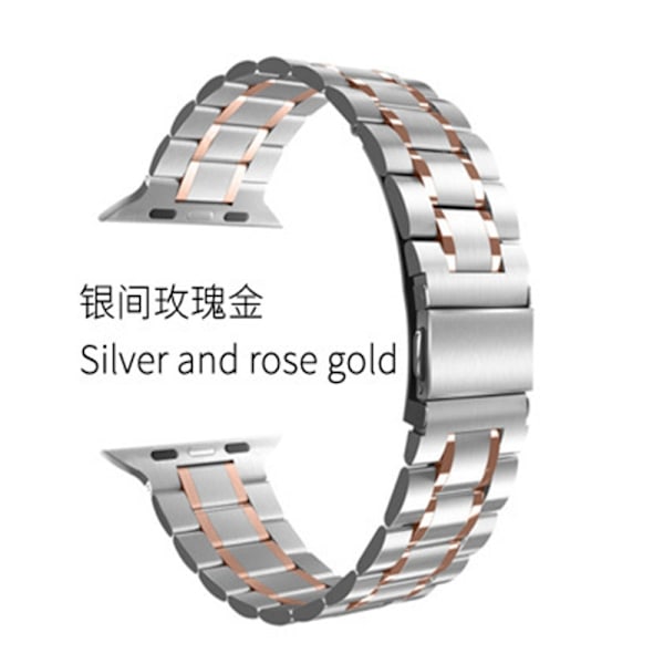 Klockarmband för Apple Watch iWatch 38-40-41 Silver Rose