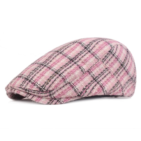 Baskerhatt Cap Kvinnor Basker Litterär stil Advance Hattar Fresh Hat Vintersolhattar Pink M（56-58cm）