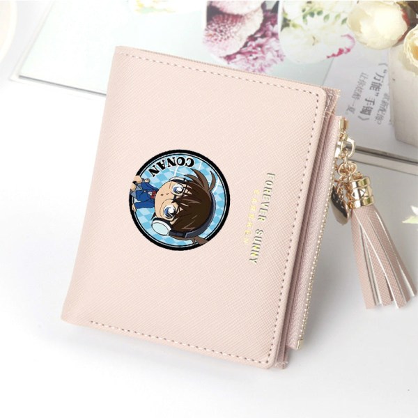 Detective Conan Wallet Kid Cat Murto Gongteng Uusi sarjakuva Sama lyhyt lompakko Pink