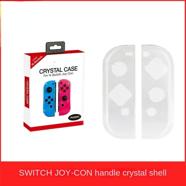 For Switchjoycon Bar End Transparent Crystal Box NS Host Venstre og Høyre Håndtak Beskyttelsesskall