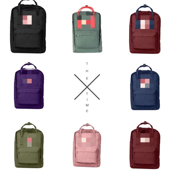 Dame jente ryggsekk skulderveske skolesekk Arctic Outdoor Waterproof Canvas Fox Dark gray 38*27*13cm