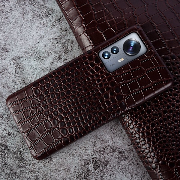 Etui til iPhone 16 Plus, mørkebrunt læder
