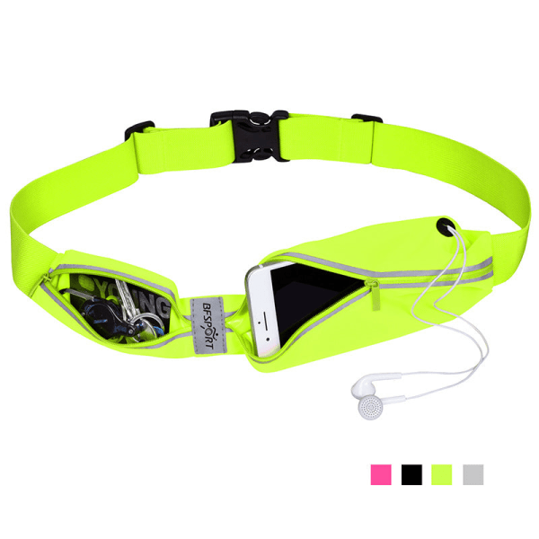 Fanny Pack Løpebelte Midjeveske Organizer Outdoor Sports Vanntett Green Average size