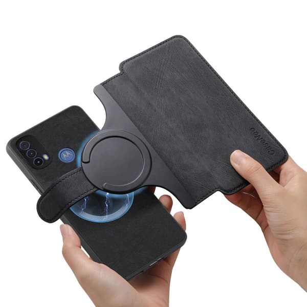 Etui til iPhone 13 sort 2 i 1 magnetisk splitlæder kortholderpung
