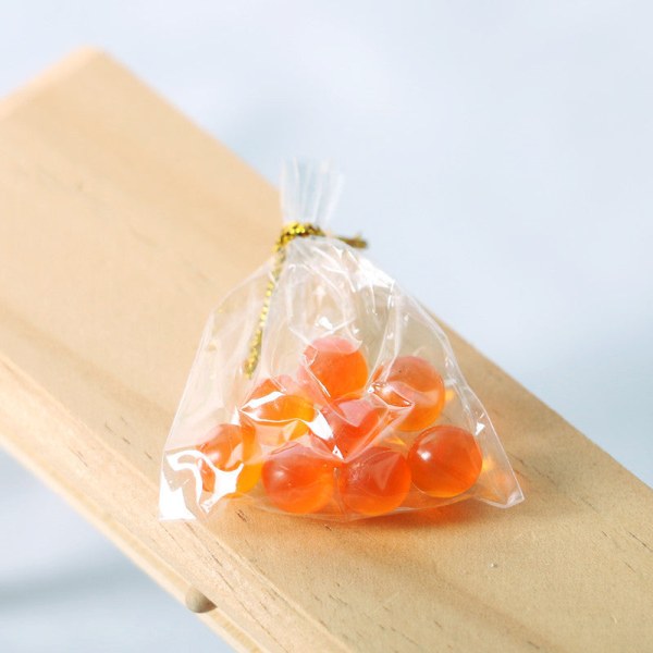 Miniatyrmöbler Leksaksdockor Hus Gör-det-själv Dekoration Tillbehör Mini Bagged Food Series Kumquat