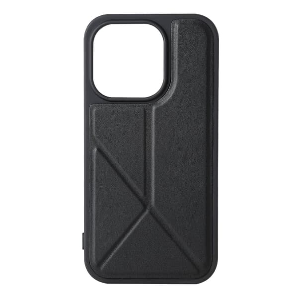 Etui til iPhone 13 Pro Max sort stativ læder ydre skrivebord