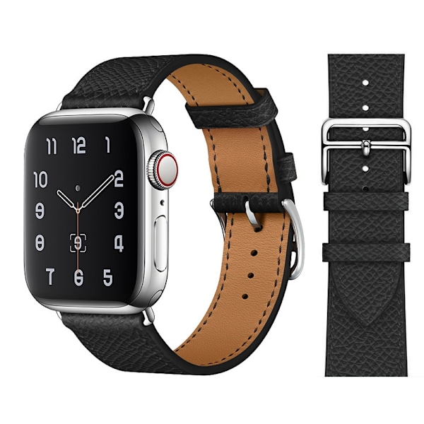 Urrem til Apple Watch iWatch 38mm/40mm/41mm Krydsmønster Sort