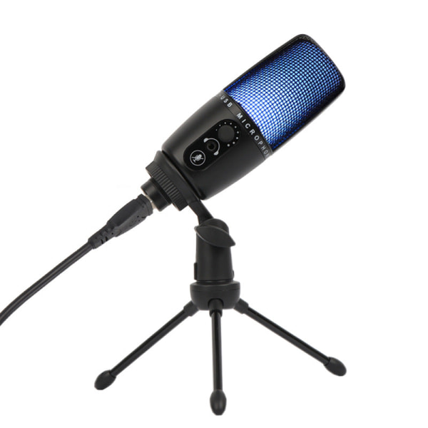 RGB Fargerik Lys Kondensator Mikrofon Mobiltelefon Datamaskin Live Karaoke  opptak Spill Chat Mikrofon Touch Mute Default Title 53e1 | Default Title |  Fyndiq