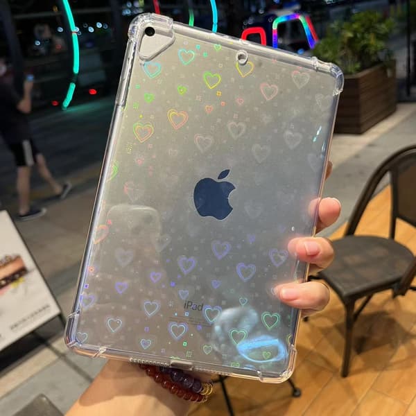 Stilig deksel for iPad Pro 9.7\" Hjerte Glitter Bakside Kort