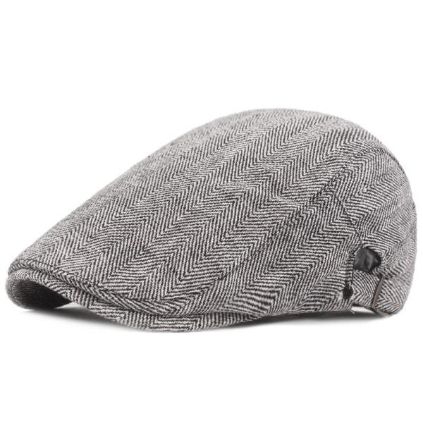 Baretti Hattu kalanruotohuippukorkki Taiteellinen cap baretti Miesten hattu Advance Hatut Vanha hattu Gray Adjustable
