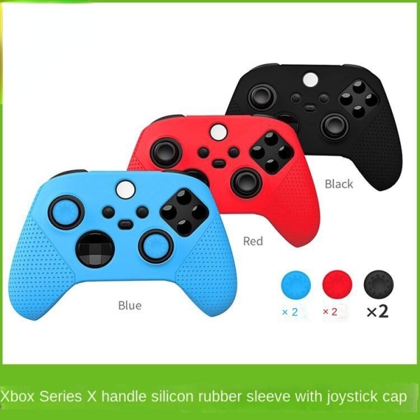 Til Xboxseriesks Silikone beskyttelseshylster til håndtag Xsx Game Håndtag strop partikler Black