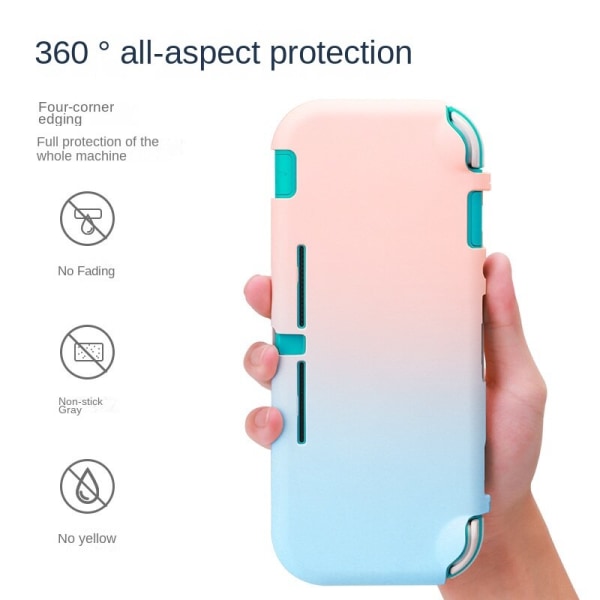 Til Nintendo Switch Lite Protective Shell Ensfarvede Farverige Covers Mat Protective Cover NS Frosted and  transparent