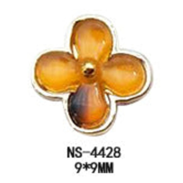 Kynsikoristeet nail art varten kukkiva kukka sadekukka kivi jade jäljitelmä kuori meripihka timantiseos metallikoristeet NS-4428