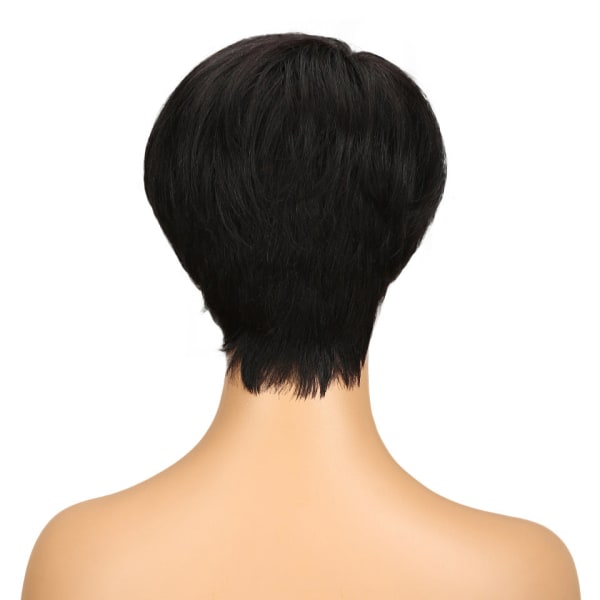 Naisten peruukki Muoti Yksivärinen Lyhyt Suorat Hiukset Bob-hiustenleikkaus W81 Black