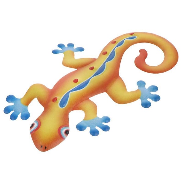 25x17cm Gula dekorativa tallrikar 1st Metal Gecko inomhus utomhus