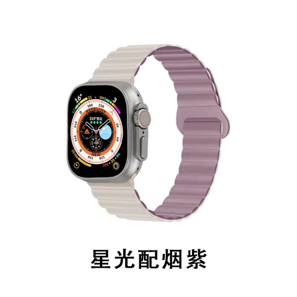 Kellon ranneke Apple Watch iWatch 38-41 S10/42mm Tähtisumu Savunlilalla