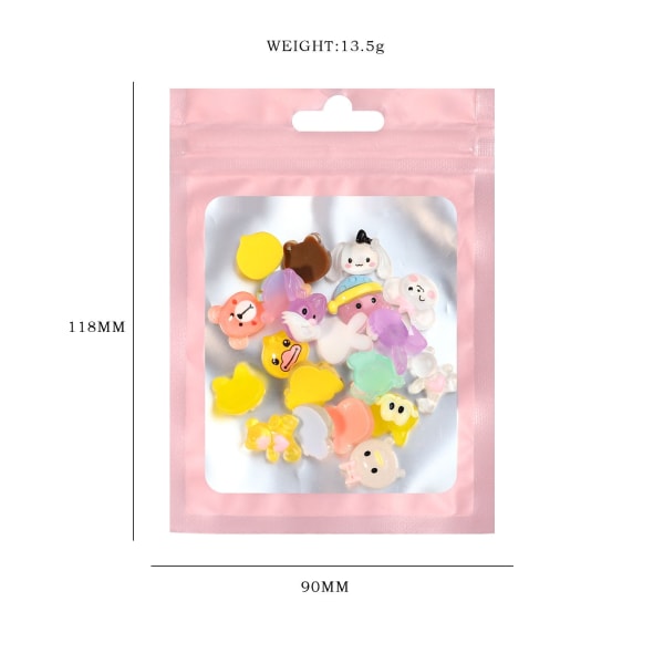 Kynsikoristeet Nail Art Resin Cartoon Ornament Mixed Mini \Small Soft Girly 05 candy