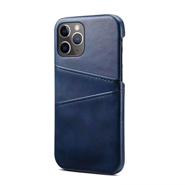 Fodral för iPhone 14max 6.7 blå kalvtextur kortplats läder