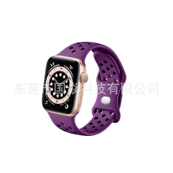 Klockarmband för Apple Watch iWatch 42/44M/L Mörklila