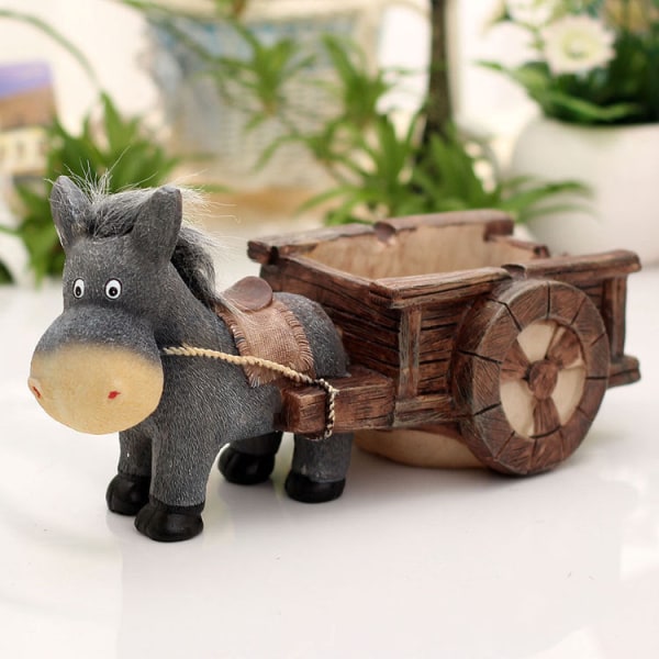 Askebæger Taobao Creative Trend Donkey Børstet harpiks askebæger Donkey trolley