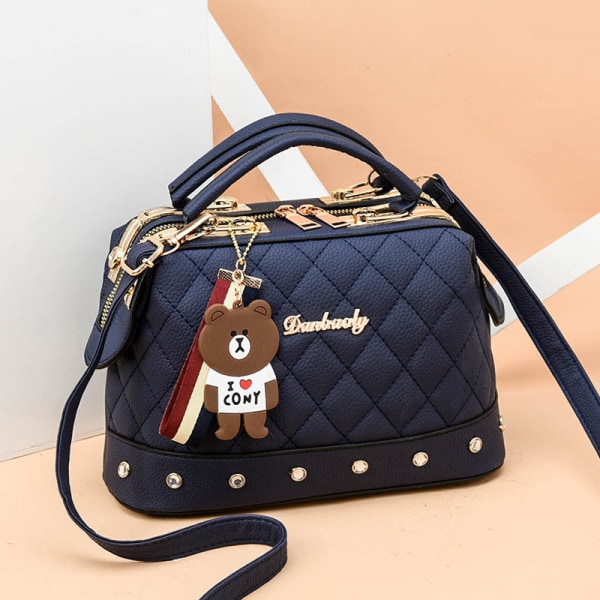 Kvinder Dame Håndtaske Kvinders koreansk stil Fashion Messenger Bag 577 dark blue hardware love