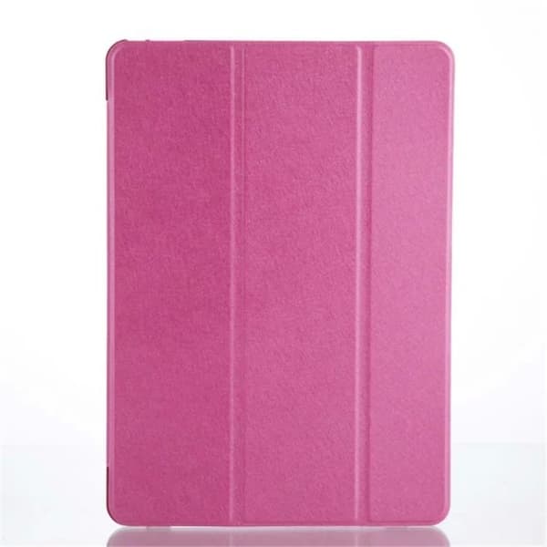Etui til iPad AIR2/ 6 Tri fold Rose Rød Silke Tekstur Sovende Læder