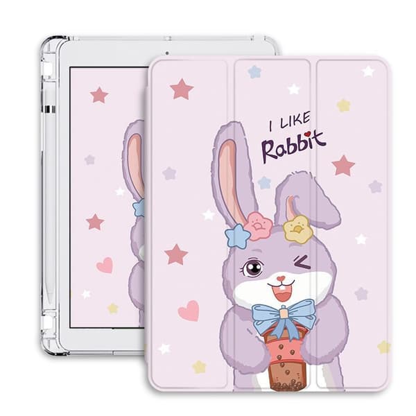 Fodral för iPad Pro 9.7\" 2016 Milk Tea Rabbit 30-vikbart pennfack 30-vikbart heltäckande