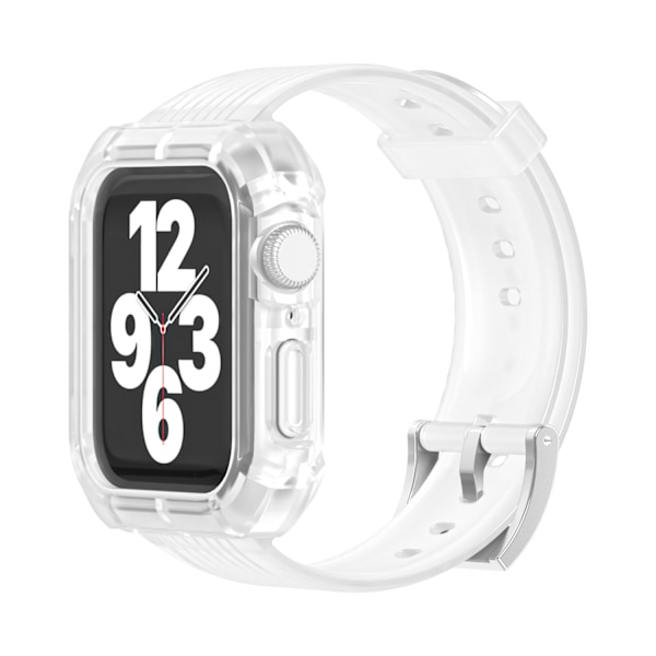 Kellon ranneke Apple Watch iWatch 42/44mm Läpinäkyvä valkoinen