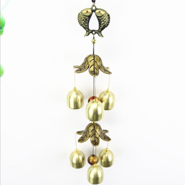 Vindklokker Creative Legering Dyreheng Ornamenter Home Decoration Balkong 262 double layer Pisces About 45/60 long