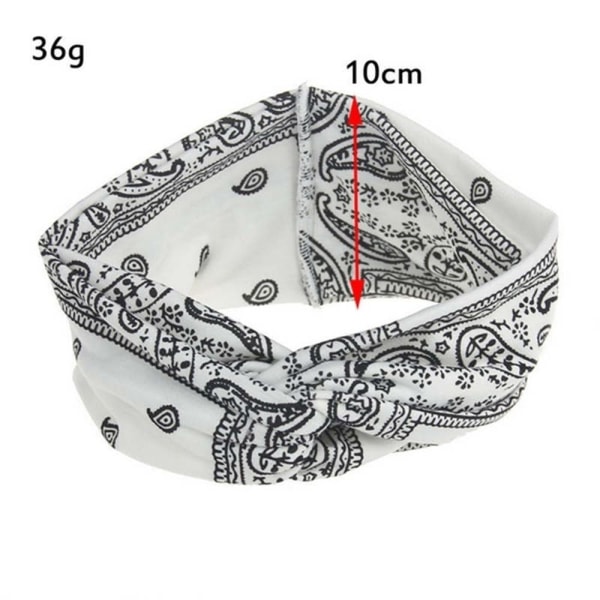 Twist Elastic Turban Pannband Head Wrap Hårband Huvudbonader Bandana Håraccessoarer Blue